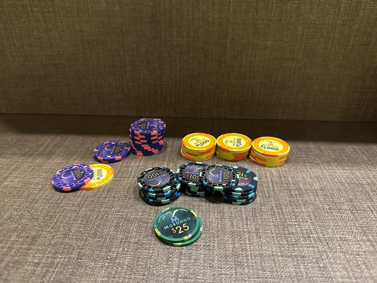 Casino chips from another trip