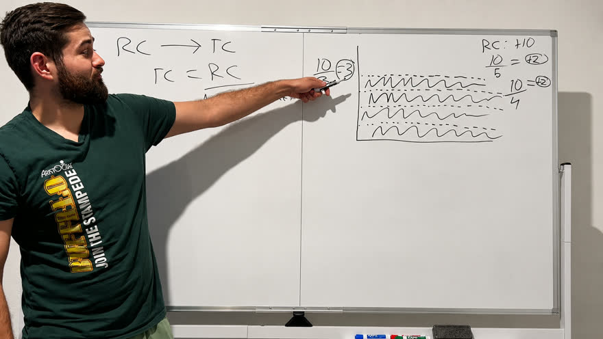 Diego teaching true count conversion at the whiteboard